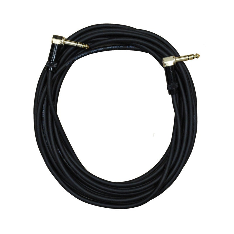 AUDIO 2000'S Audio 2000s E25125 1/4" TRS Right Angle to 1/4" TRS Right Angle 25 Feet Cable - Image 1